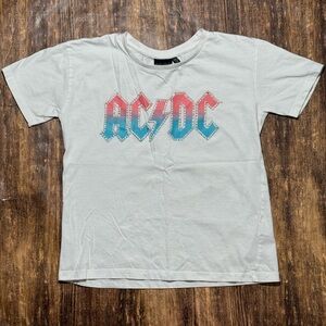 AC/DC 11/12 Years Blue Pink White Band Shirt